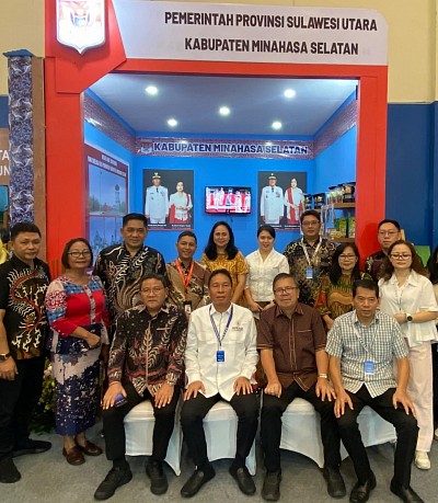 Stand Pemkab Minsel di Pameran Apkasi Otonomi Expo 2025