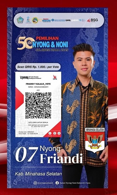 Friandi Kalalo utusan Minsel untuk Nyong Sulut 2025